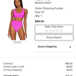 Beach Riot Vibrant Pink Bikini Set